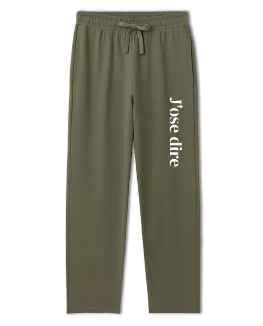 Pantalon de jogging unisexe kaki J'ose dire