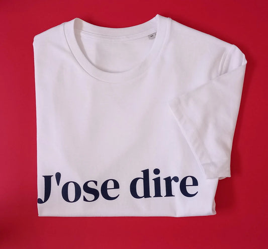 T-shirt unisexe épais blanc J'ose dire