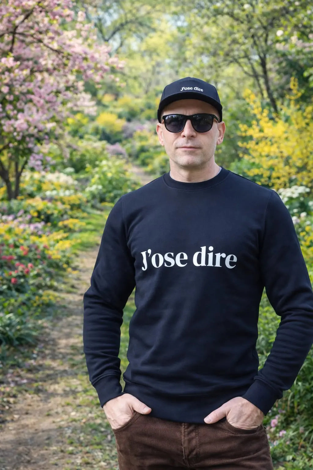Sweat-shirt unisexe épais noir J'ose dire