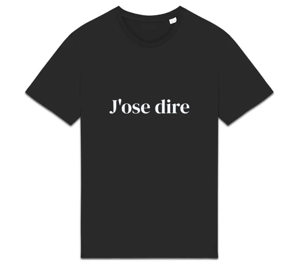 T-shirt unisexe épais noir J'ose dire