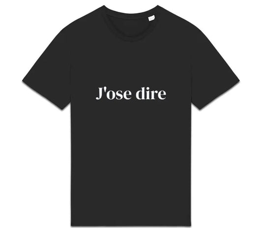 T-shirt unisexe épais noir J'ose dire